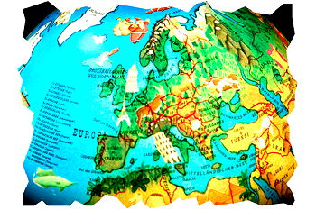 Europa auf dem Globus