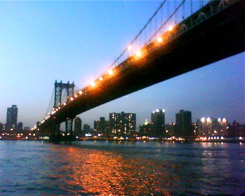 New York Brücke Abend New York Brücke Abend